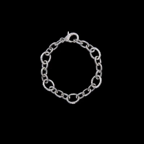 Charmed Chain Bracelet in silver with open hinges