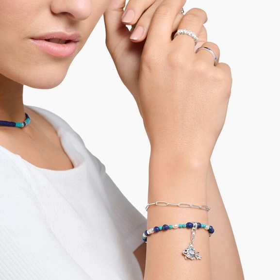 Charm-Anhänger Fisch Mit Blauen Steinen Silber von Thomas Sabo, Schneller Versand - Nordicspectra.de