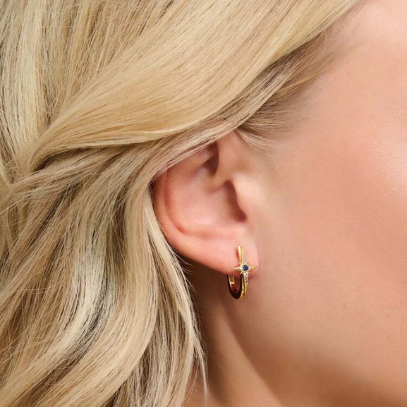 Creolen Royalty Stern Mit Steine Gold von Thomas Sabo, Schneller Versand - Nordicspectra.de
