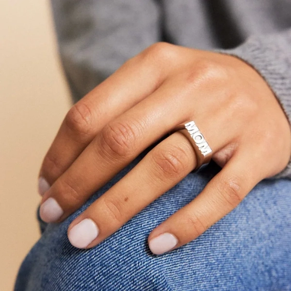 Signet Ring MOM Steel - Edblad - Snabb leverans - Gratis paketinslagning