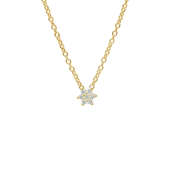 Etoile Halskette Diamant Gold: Halskette aus 18-karätigem Gold mit sternförmigen Diamanten