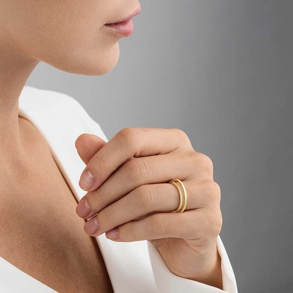 Halo Doppel Allianz Ring Gold von Georg Jensen, Schneller Versand - Nordicspectra.de