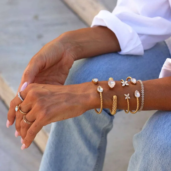 Crystal Navette Bracelet Gold Crystal - Caroline Svedbom - Snabb frakt & paketinslagning - Nordic Spectra