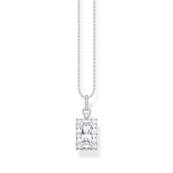 Kette Weißer Stein Silber von Thomas Sabo, Schneller Versand - Nordicspectra.de