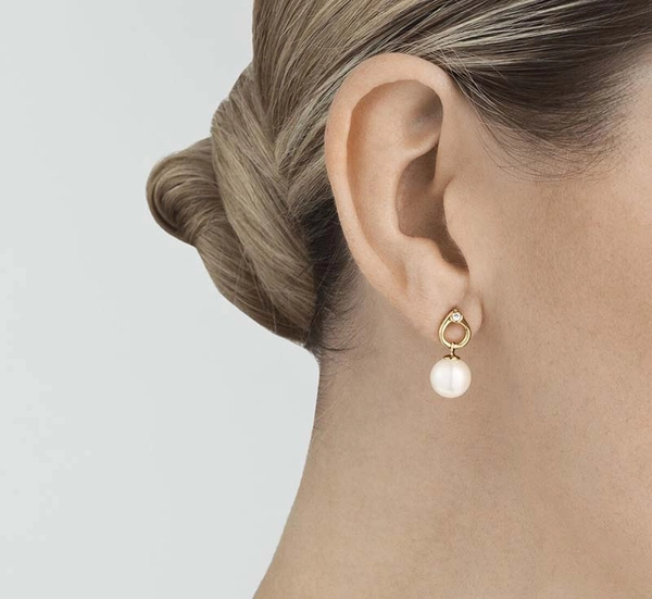 Magic Ohrringe Gold Mit Perlen Und Diamanten von Georg Jensen, Schneller Versand - Nordicspectra.de