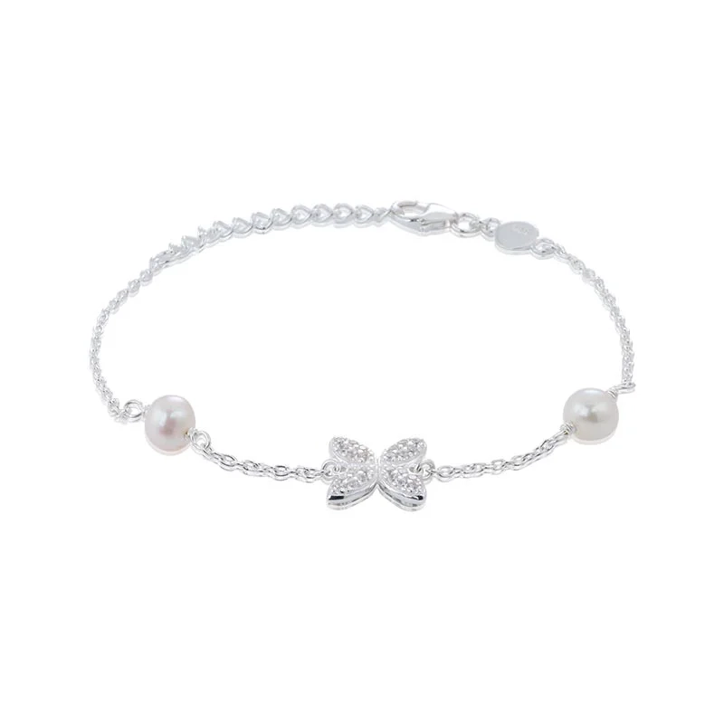 Carolina Gynning - Sparkling Ellipse Mini Pearl Armband