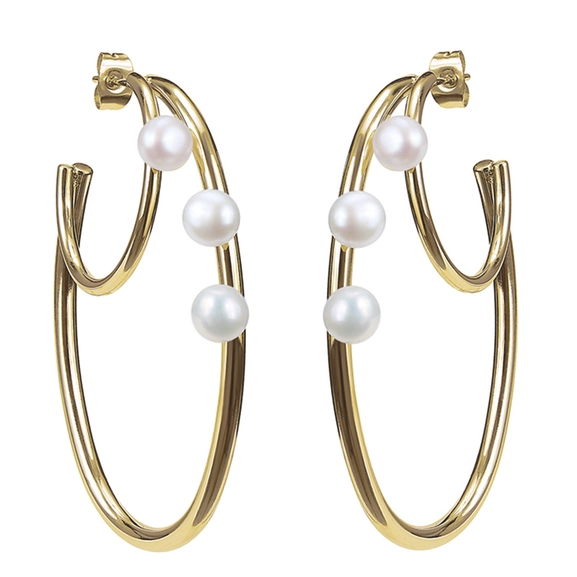 PALMA Double Hoops Örhängen Guld - Astrid & Agnes - Nordic Spectra