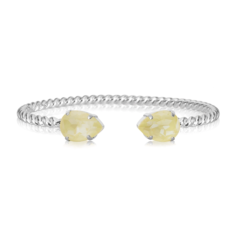 Caroline Svedbom - Mini Drop Bracelet Rhodium Soft Yellow
