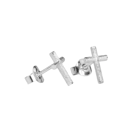 Branch Cross Pin Earring Silver - Emma Israelsson - Suuri valikoima & ilmainen lahjapaketointi - Nordicspectra.fi