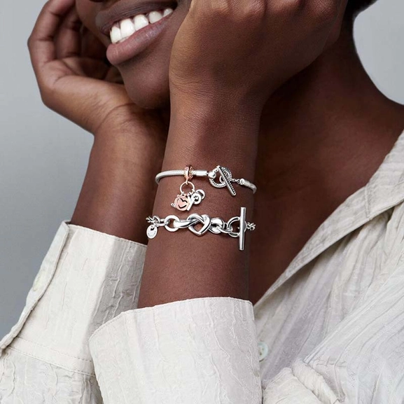 T-Verschluss Schlangen-Gliederarmband von PANDORA, Schneller Versand - Nordicspectra.de