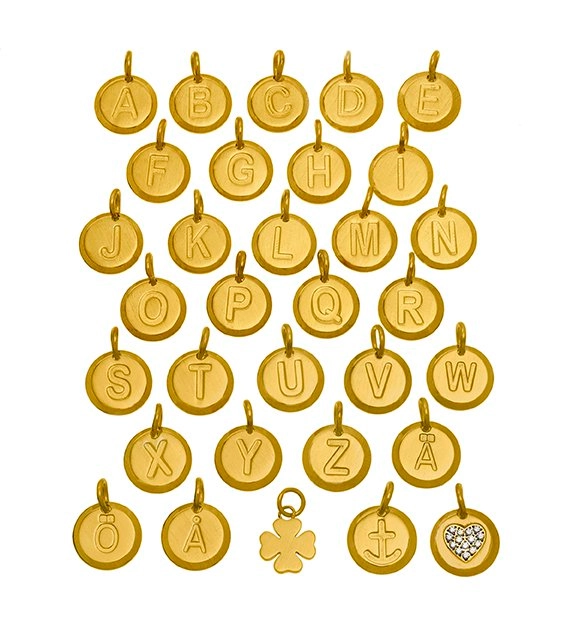 Charmentity Liten Bokstav Guld - Edblad - Snabb frakt & paketinslagning - Nordicspectra.se