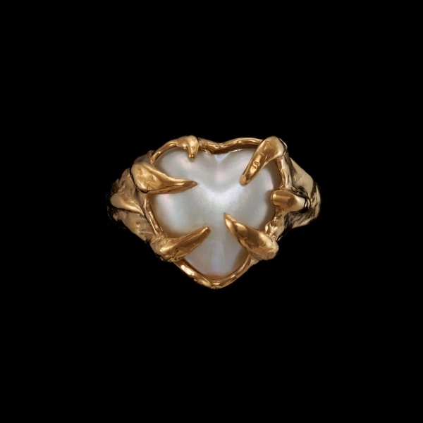 Eight of Wands Ring Gold i 18K guldpläterat silver med sötvattenpärla