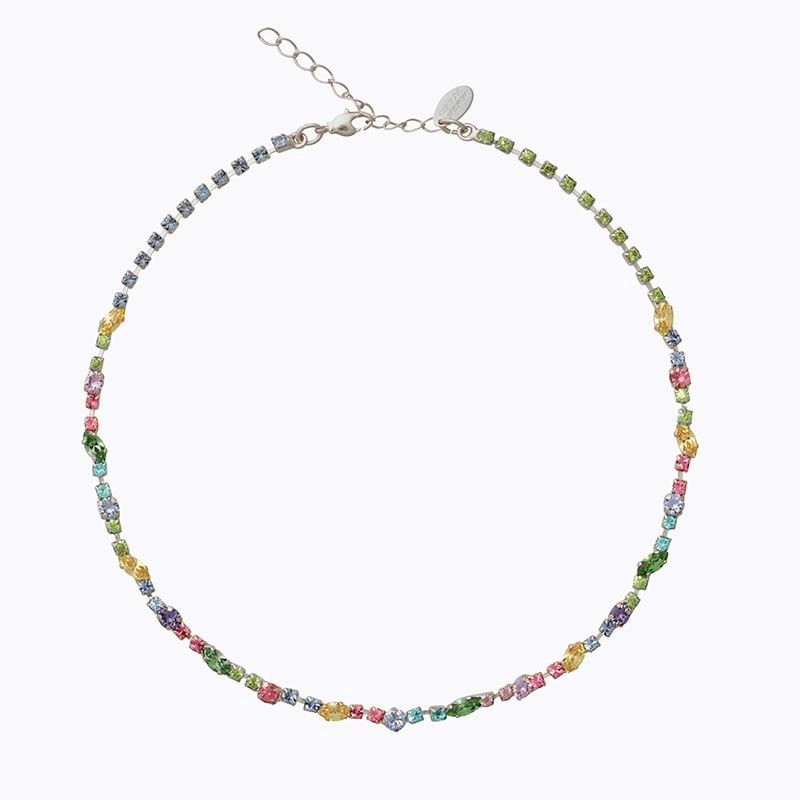 Caroline Svedbom - Antonia Necklace Rhodium Pastel Combo