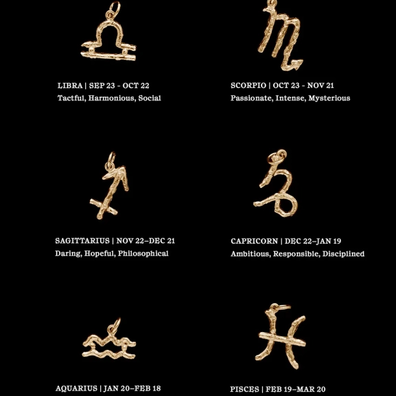 Zodiac Necklace Gold - Maria Nilsdotter - 1-2 dagars leverans - Nordic Spectra