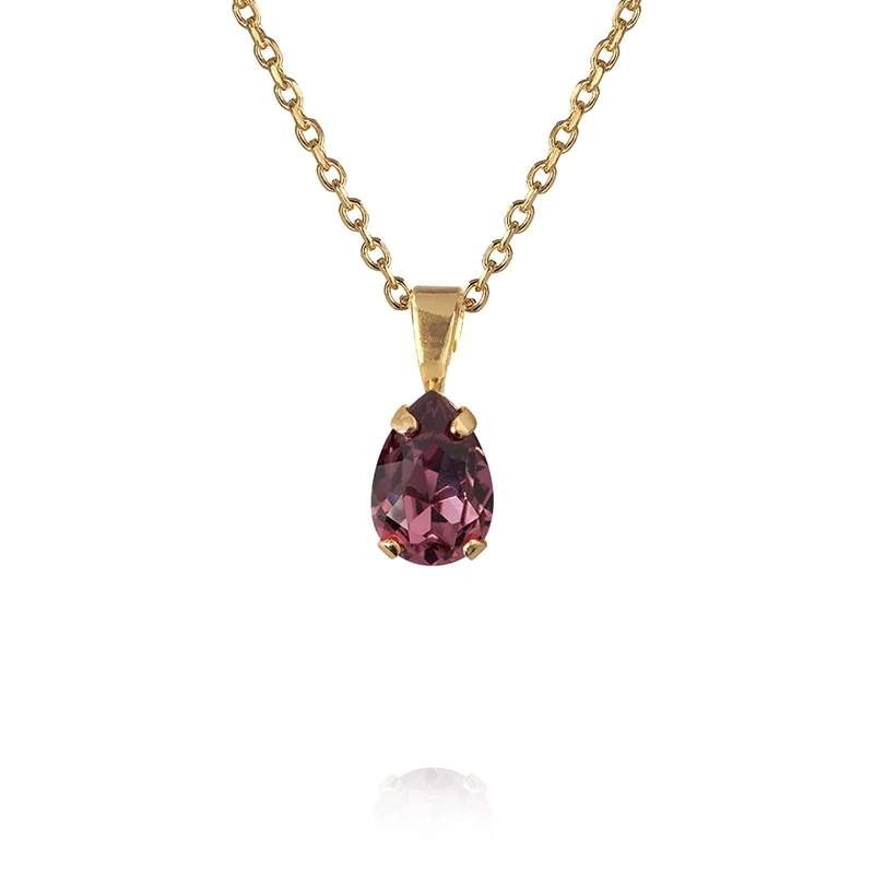 Caroline Svedbom - Petite Drop Necklace Gold Iris