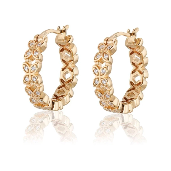 Sparkling Ellipse Mini Örhängen Creol Large Guld - Carolina Gynning - Moderna smycken med en betydelse - Nordic Spectra