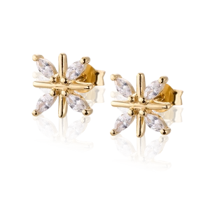 Snowflake Earrings Gold - Carolina Gynning - Nykyaikaisia ​​merkityksellisiä koruja - Nordic Spectra