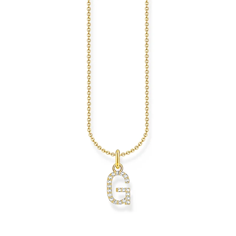 Thomas Sabo - Glittrande Bokstavshalsband G Guld