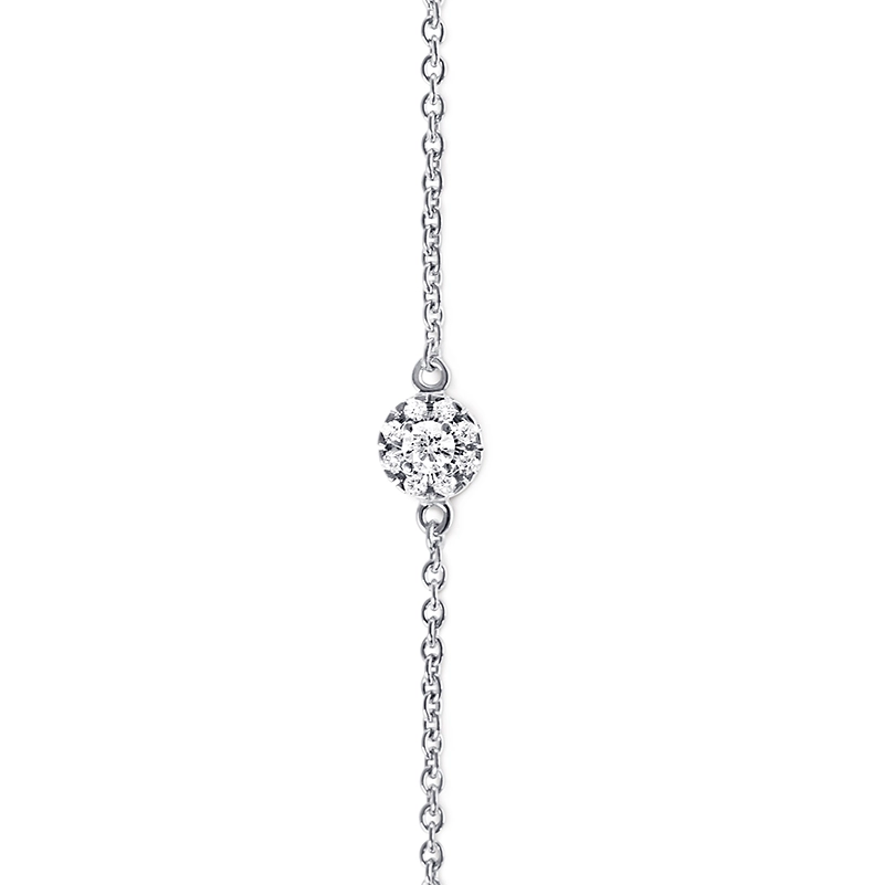Ella Carmosé Armband Vitguld 0,18 ct Diamanter - Snabb frakt & fri paketinslagning - Nordicspectra.se