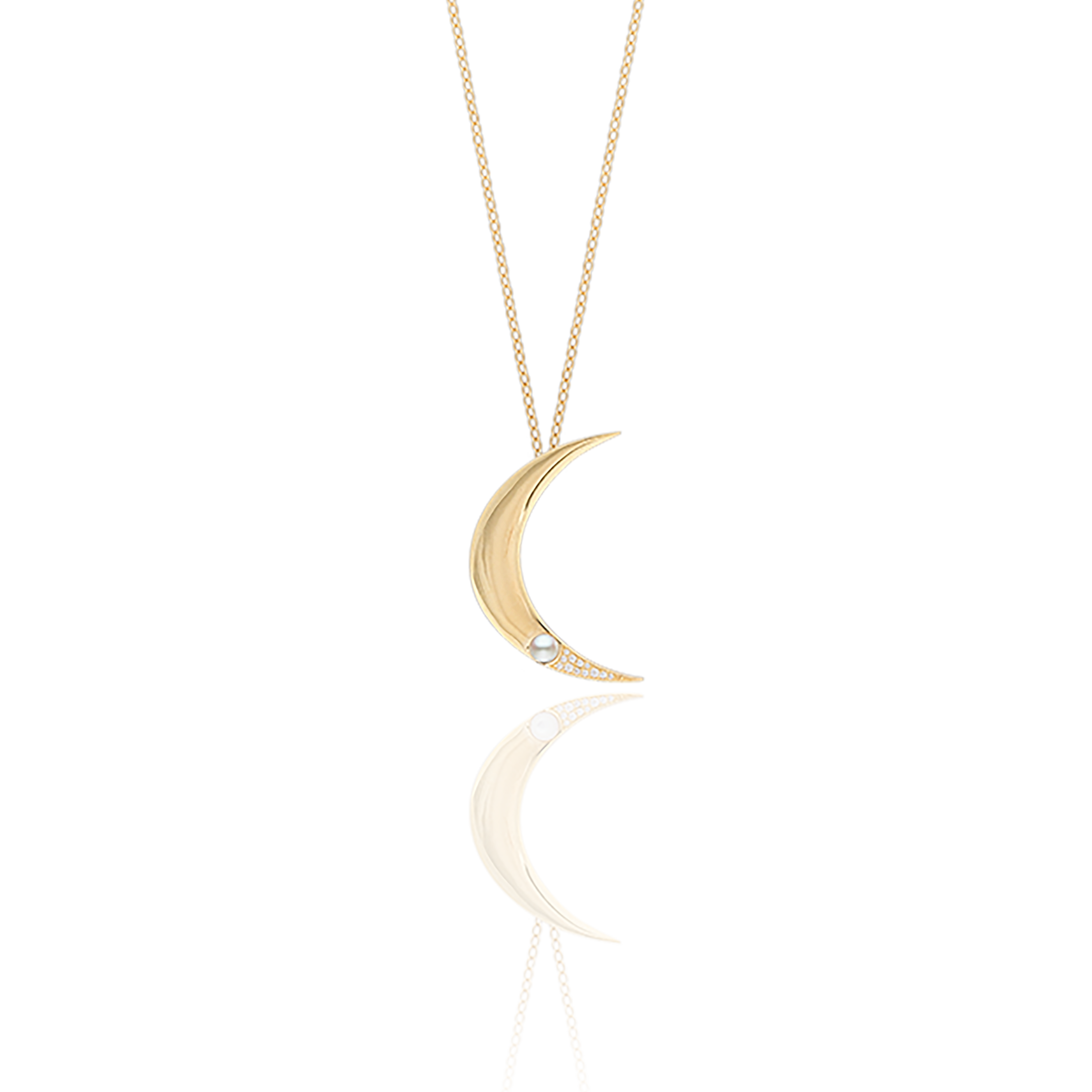 CU Jewellery - One Moon Necklace Gold