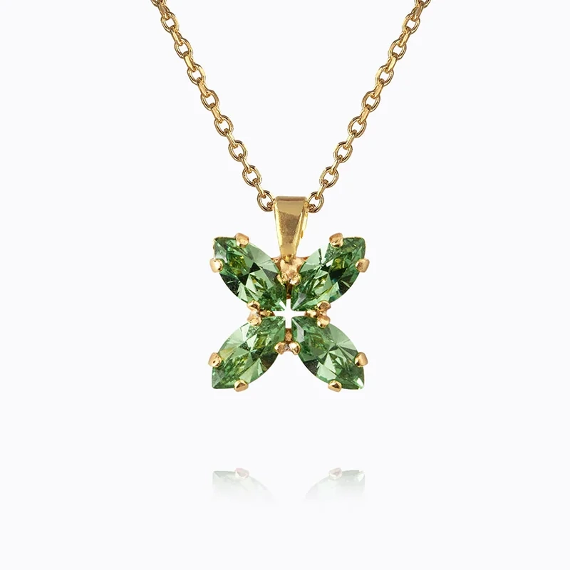Caroline Svedbom – Crystal Star Necklace Gold Peridot
