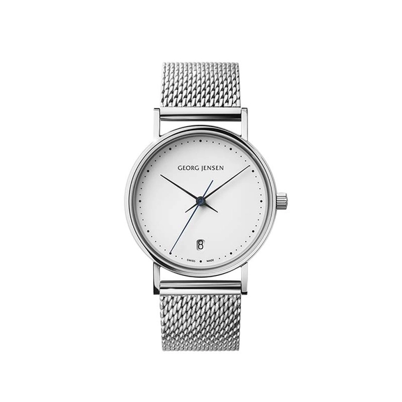 Koppel 32 mm - Kvarts - Vit urtavla/Stålarmbånd - Georg Jensen klockor - Snabb frakt & paketinslagning - Nordicspectra.se
