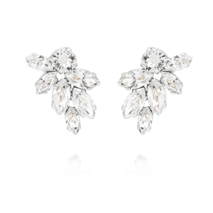 Fairytale Earrings i rhodiumpläterad mässing med skimrande kristaller