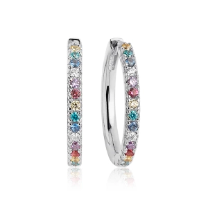 Ellera Grande Örhängen Mix från Sif Jakobs i silver med gnistrande Cubic Zirconia-stenar