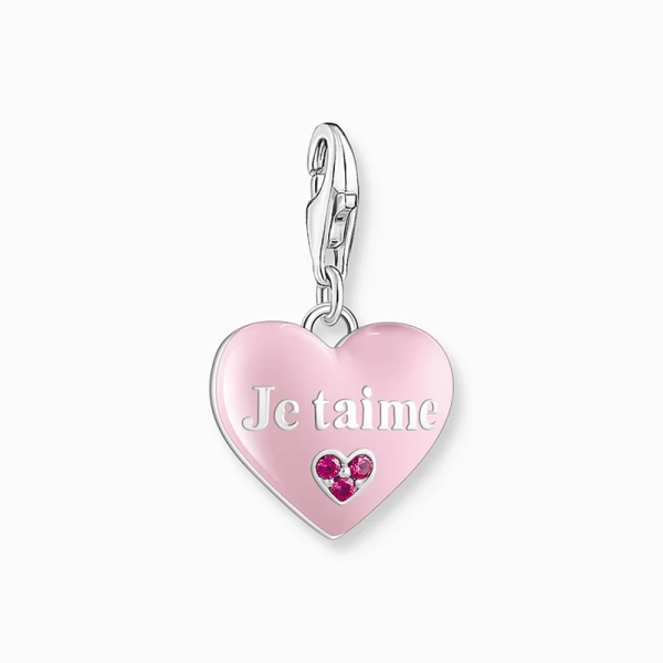 Charm-Anhänger rosa Je t´aime Herz Silber - Thomas Sabo - Nordic Spectra