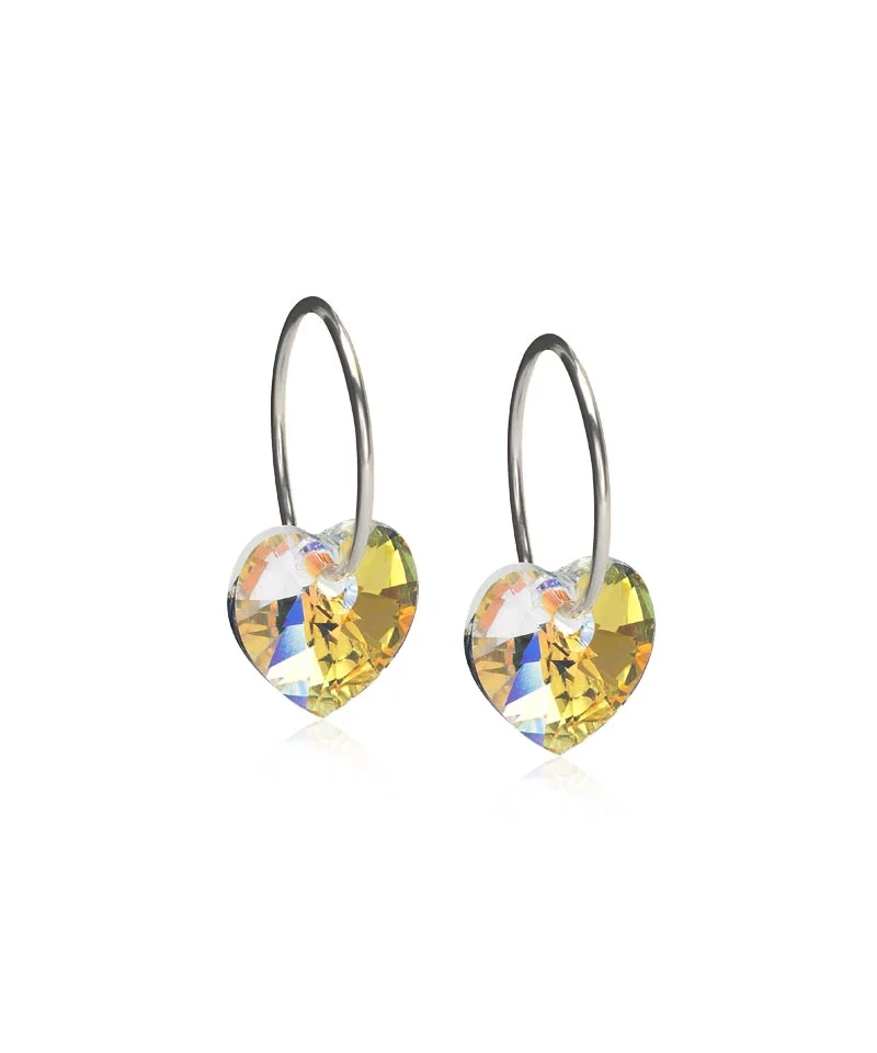 Blomdahl - NT Ear Ring 14 mm Heart 10 mm Rainbow