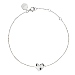 Friends Herzarmband Silber – Armband aus recyceltem Silber mit gehämmertem Herz