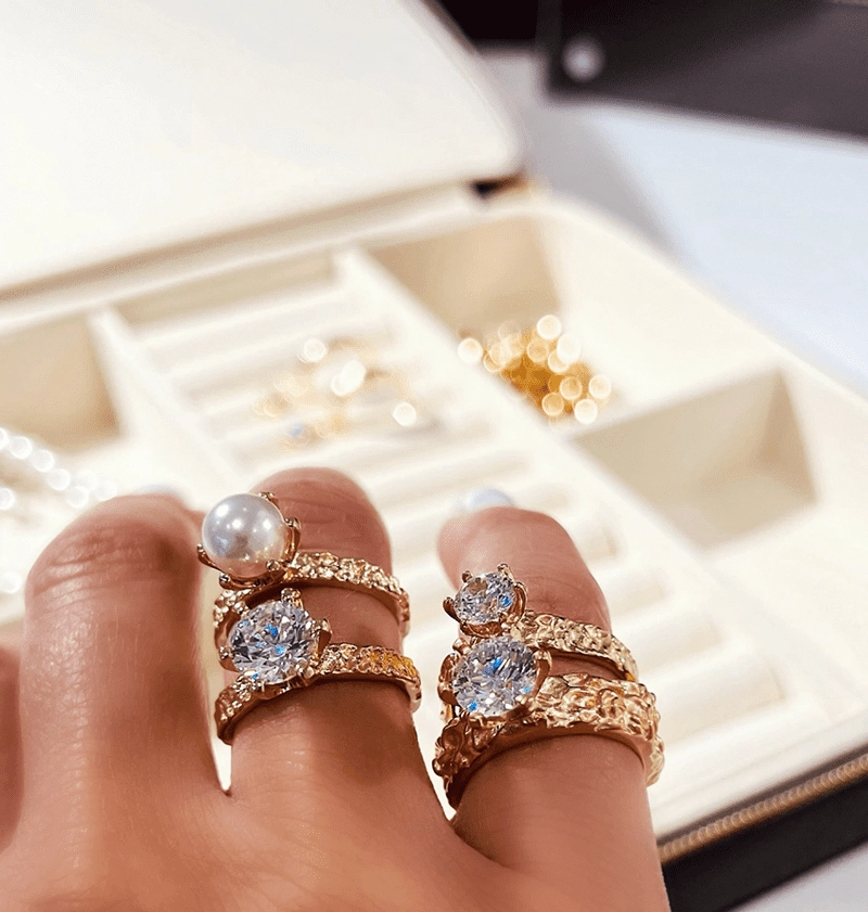 Pearl Princess Ring Gold - Emma Israelsson - Snabb frakt & paketinslagning - Nordicspectra.se