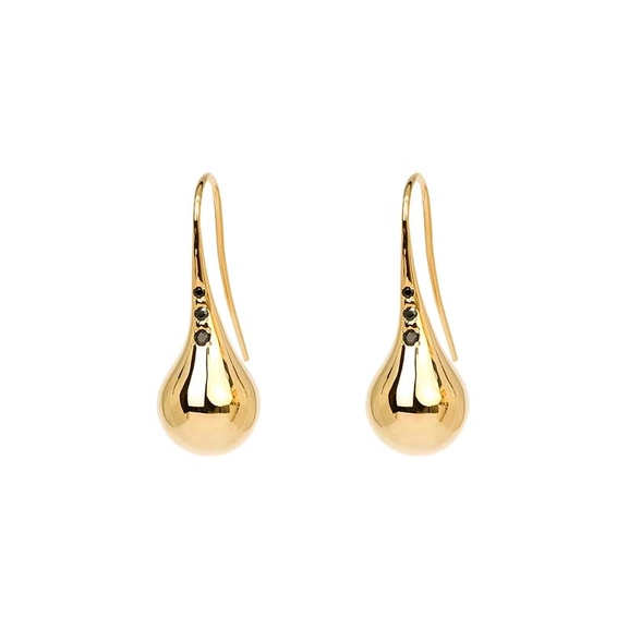 Drop Globe Stone Earrings Gold - Emma Israelsson - Suuri valikoima & ilmainen lahjapaketointi - Nordicspectra.fi