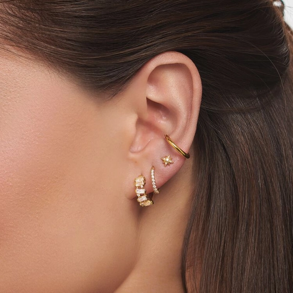 Creolörhänge Baguetteslipade Stenar Guld - Thomas Sabo örhängen - Snabb frakt & paketinslagning - Nordicspectra.se