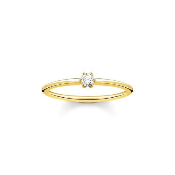 Ring med Vit Sten Guld - Thomas Sabo ringar - Snabb frakt & paketinslagning - Nordicspectra.se