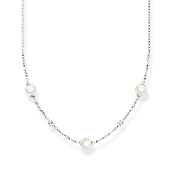 Halsband Pärlor med Vita Stenar - Thomas Sabo berlock - Snabb frakt & paketinslagning - Nordicspectra.se