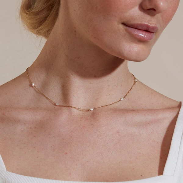 Perla Mini Necklace Multi White Gold - Edblad - Snabb frakt & paketinslagning - Nordicspectra.se