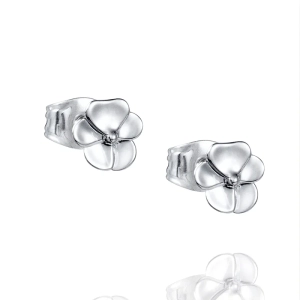 Pensée-Ohrringe aus Silber in Form von Stiefmütterchenblüten aus der Kollektion von Efva Attling