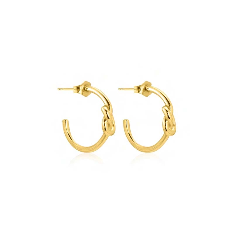SOPHIE by SOPHIE - Knot Mini Hoops Gold