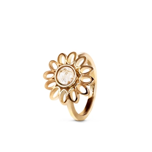 Love Palette Ring Gold Rutile Quartz - Nordic Spectra - Suuri valikoima & ilmainen lahjapaketointi - Nordicspectra.fi