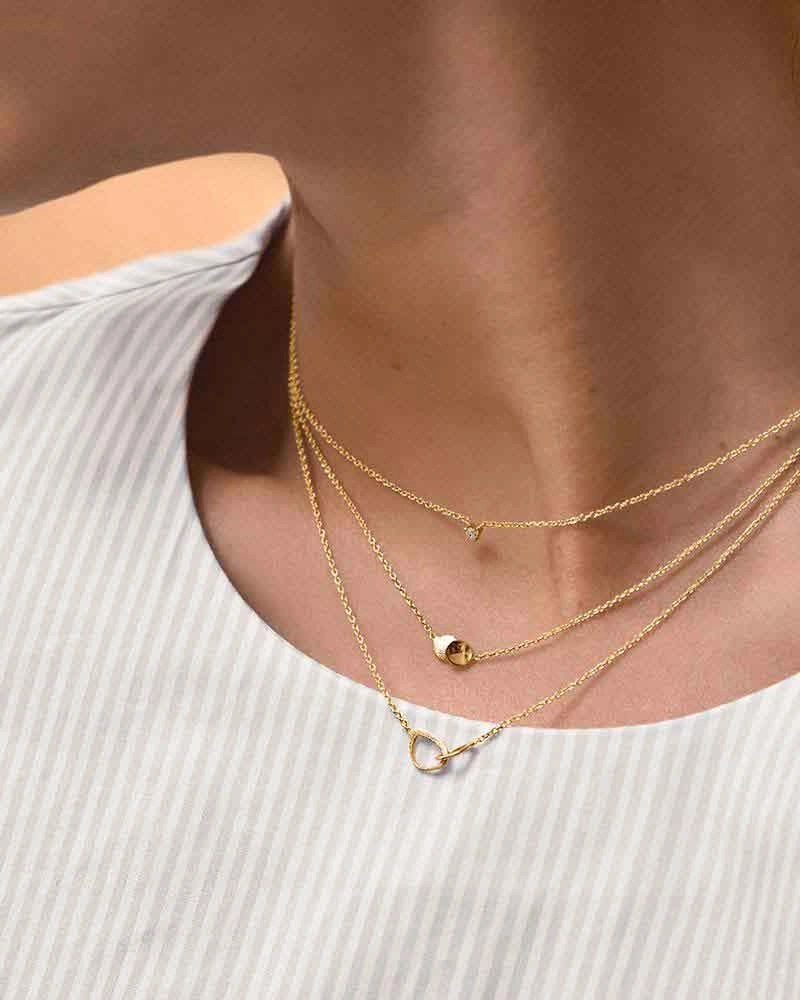 Rocky Shore Drop Necklace Gold Drakenberg Sjölin, Schneller Versand - Nordicspectra.de