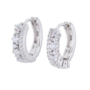 Circle of Trust Örhängen i sterlingsilver med cubic zirconia