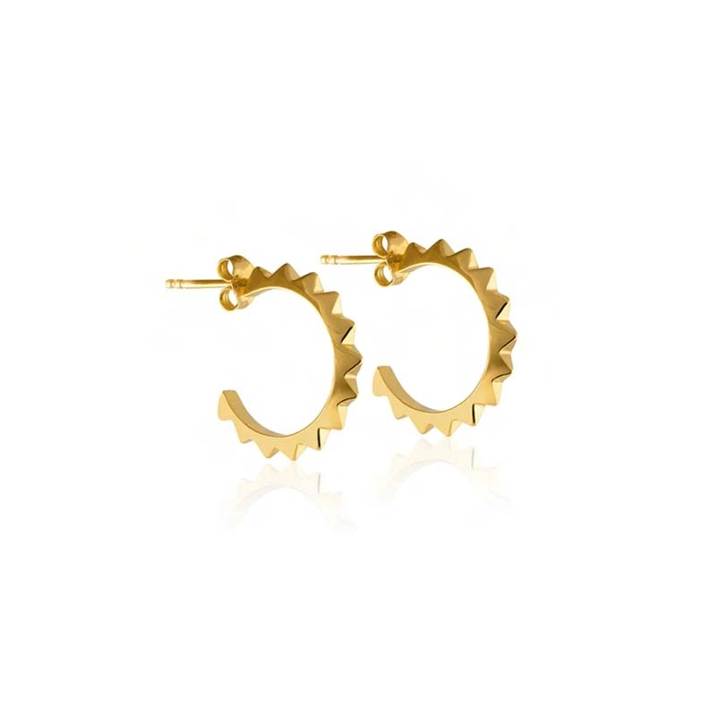SOPHIE by SOPHIE - Pyramid Hoops Gold