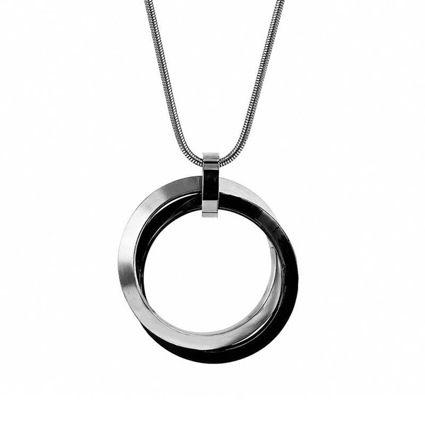 CHELSEA Långt Halsband Stål / Svart - Astrid & Agnes - Snabb frakt & paketinslagning - Nordicspectra.se