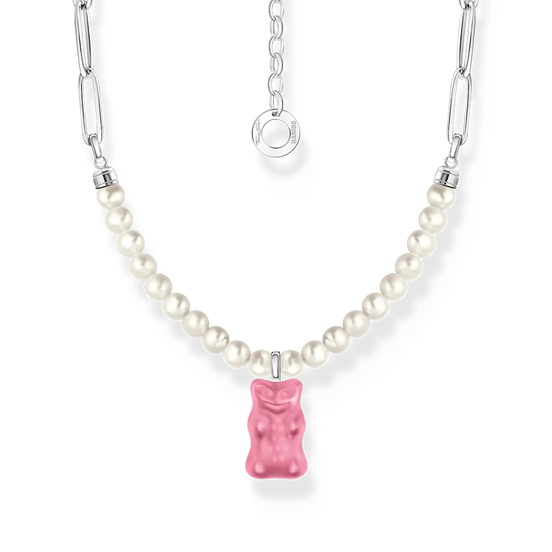 Thomas Sabo - HARIBO P&auml;rlhalsband med Rosa Gummibj&ouml;rn