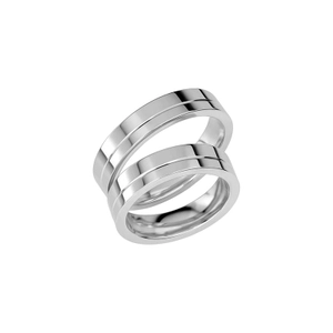 SR1041-5 White Gold - Wedding & engagement rings - Schalins - Scandinavian design - Nordic Spectra