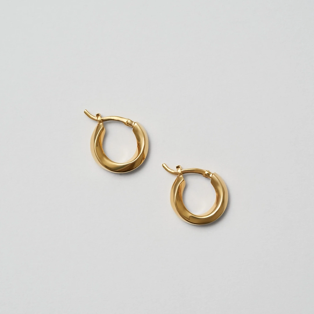 Blue Billie - Mini Swirl Hoops Shiny Gold