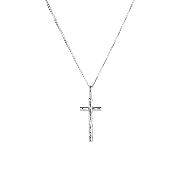 Organic Cross Necklace SIlver - Emma Israelsson - Schmuck im skandinavischen Design