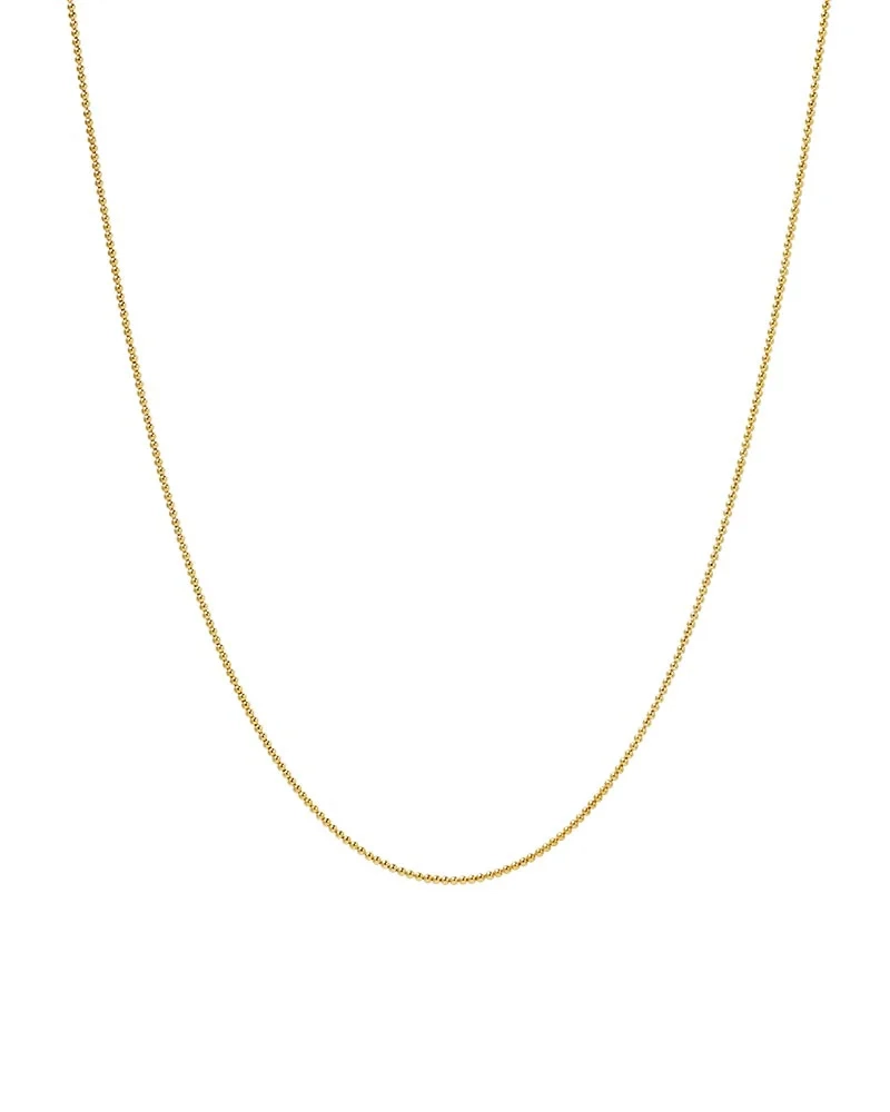 Sheer Doria Necklace Gold – nätt halsband i 18K guldpläterat silver med kulkedja