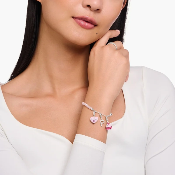 Rosa Hallon-Macaron Berlock - Thomas Sabo - Snabb leverans & paketinslagning - Nordic Spectra